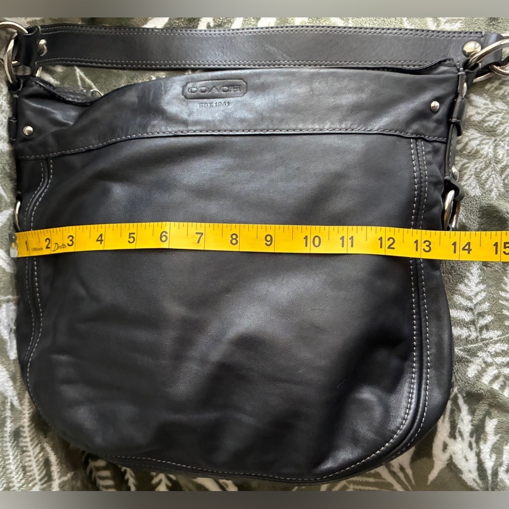 Coach Black Leather Hobo Shoulder Bag - Picture 9 of 15
